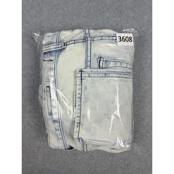 Pacsun Los Angles Skinny Jeans Men's 32 White Light Wash Stretch Casual Distress - Picture 10 of 10